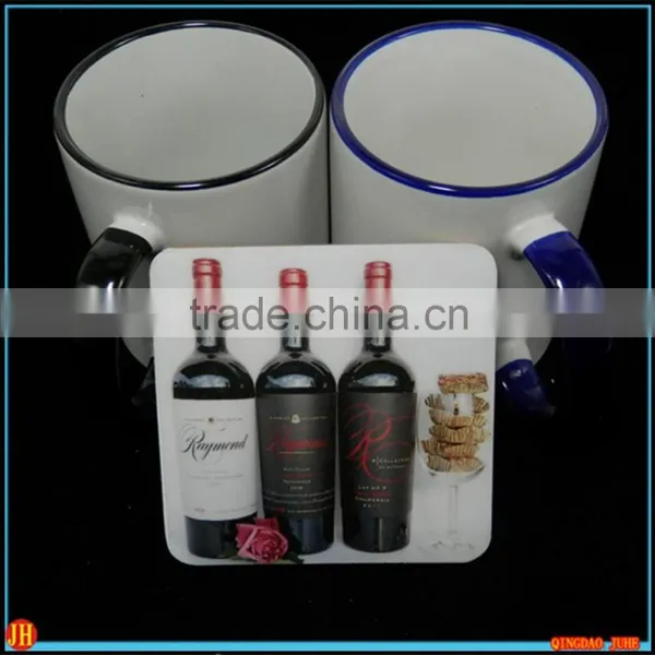 11oz Sublimation Stoneware Mug With Color Rim & Handle photo-2