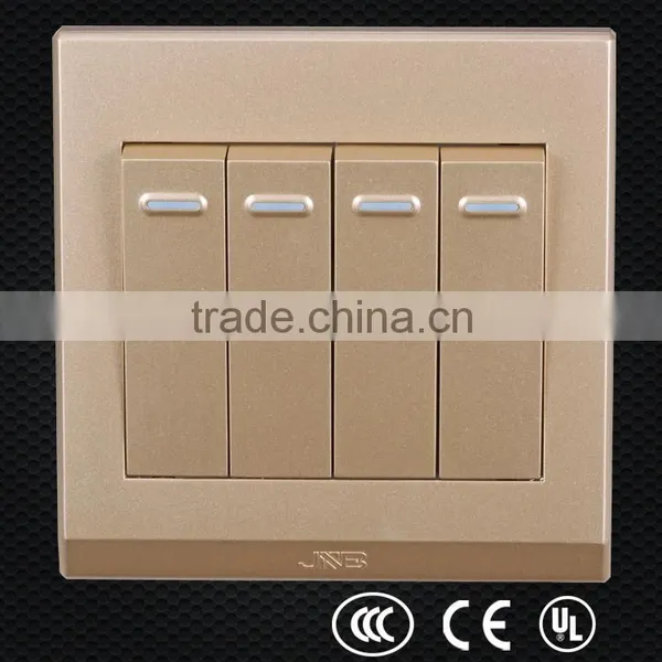 PC Material White 4 Gang Power Outlet, Level Switch, 4-way Toggle Switch photo-2