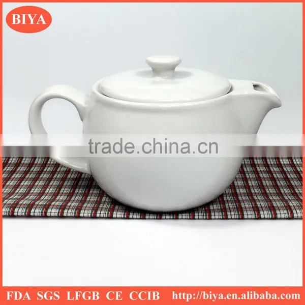 Porcelain Tea Pot Customized Plain White Ceramic Porcelain Tea Pot & Kettle and Saucer High Temperature Porcelain