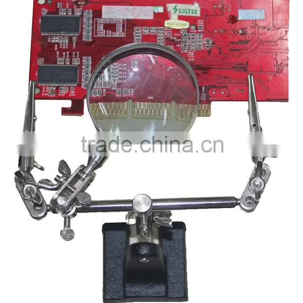Original BEST 168Z Desktop Magnifying Glass With Clip for Cell Phone SMD Repair Soldering Tool photo-2