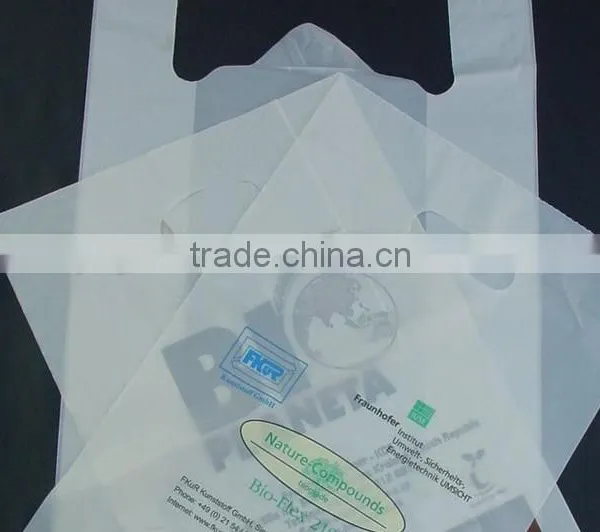 HDPE Plastic Carrier Bags / Vest Plastic Shopping Bags