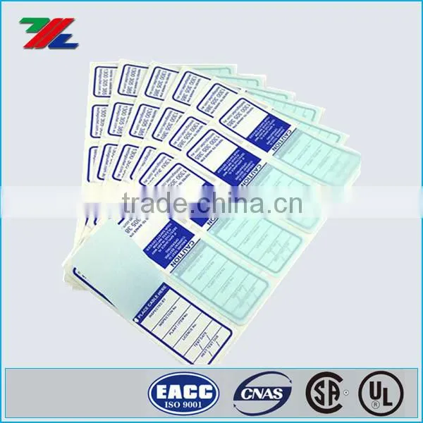 Heavy Duty Test Tags With an Over Laminated Security Flap / Self Lamination Test Tag With Unique Numbers photo-3