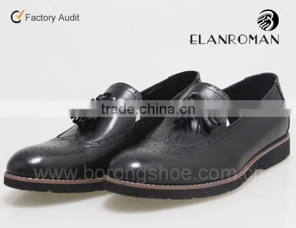 Genuine Leather Casual Tassel Shoes for Men With Black Color Fashion Man Casual Shoe photo-3