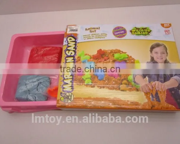 Jungle Animal Martian Sand With 10 Sand Mold + 1 Table, Magic Motion Sand 500G photo-3