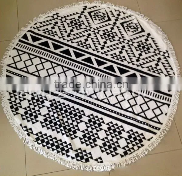Round Beach Towel With Tassels Beach Blanket Mandala Beach Towel Wholesale photo-2