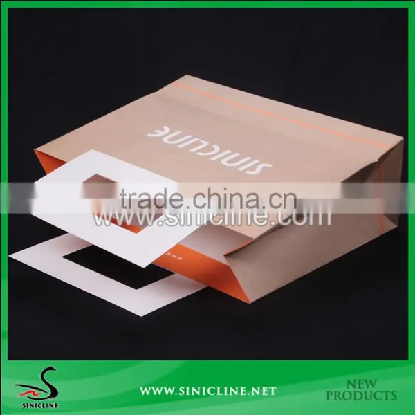 Sinicline Special Handle Design Printed Kraft Bags Factory photo-4