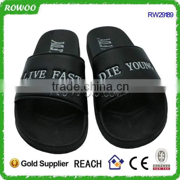 Factory Cheap Big Quantity PVC Comfortable Flat Slide Sandals photo-3