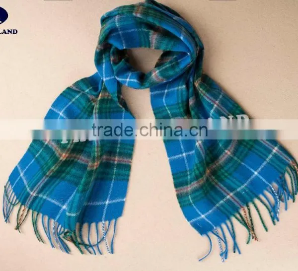 Wool Cashmere Scottish Tartan Scarf