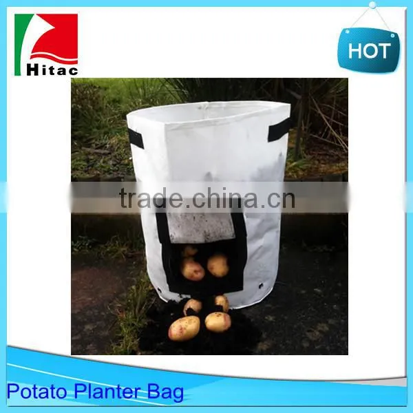 40L Green Potato Grow Bag Planter With Pockets,Round Garden Planter Bags photo-6