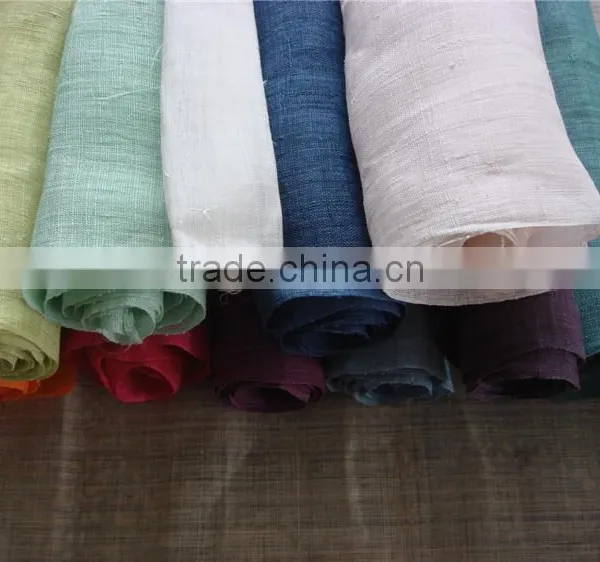High Quality Ramie&silk Woven Plain Fabric photo-3
