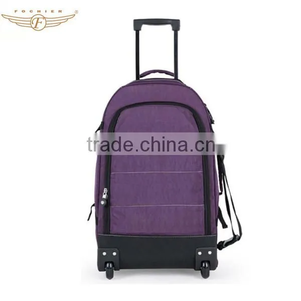OEM ODM Factory Waterproof Wheeled Nylon Hiking Sport Trolley Backpack photo-3