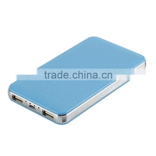 Nice Desing Leather Cover Powerbank 10000mAh Slim Polymer Power Bank High Capacity 8000mAh Fashion photo-2