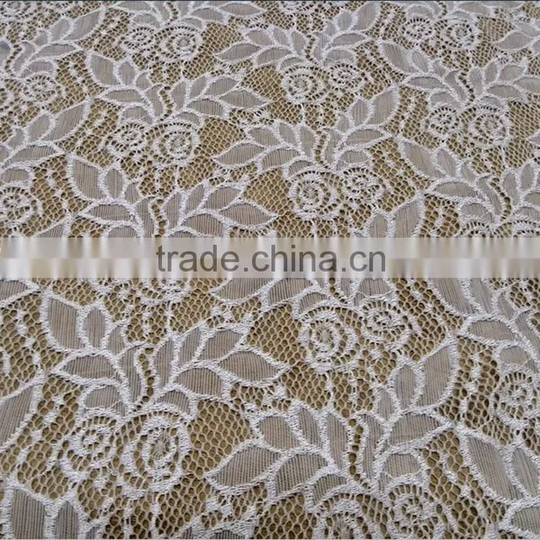 TH-8881 Newest Strech Nylon Lace Fabric Small Leaf Flower Design With Shiny photo-2