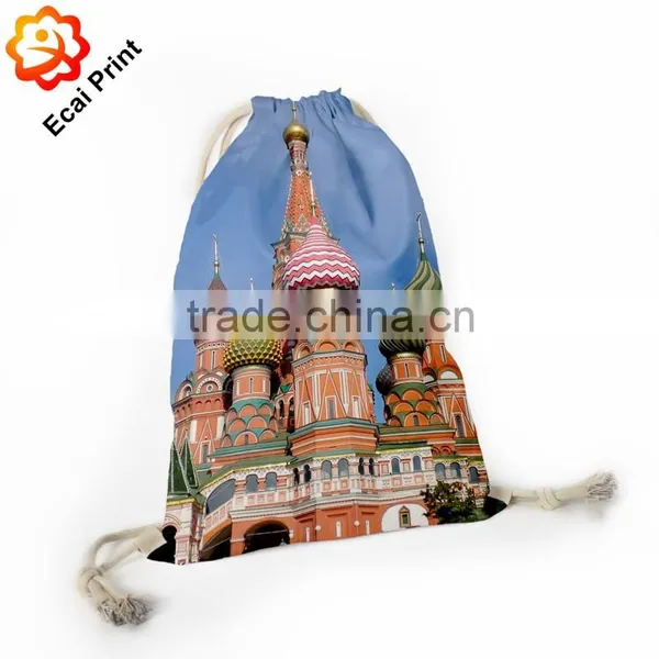 2016 Hot Sell Custom Digital Printing Drawstring Backpack Bag photo-2