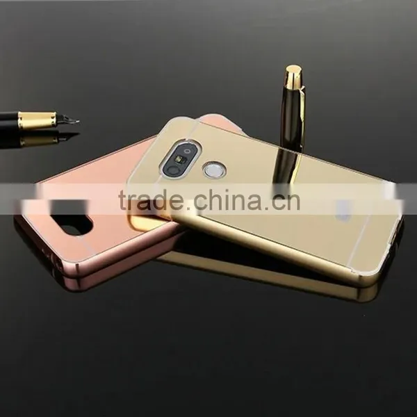 For lg g5 Case Hot Selling Luxury Electroplated Shockproof Aluminum Mirror Mobile Phone Accessory for lg g5