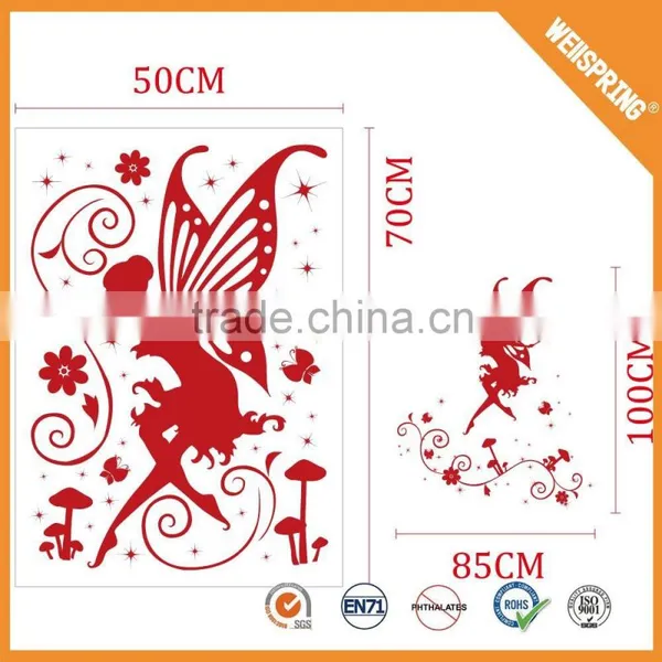 Modern Comfortable Reusable Angel Mirror Baby Room Acrylic Wall Stickers photo-2