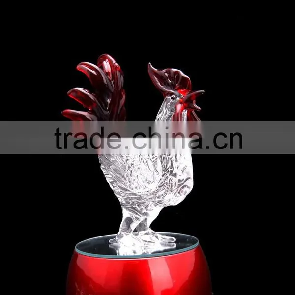 Hot Rooster Sculpture,crystal Cock Rooster,colorful Rooster Figurine photo-3