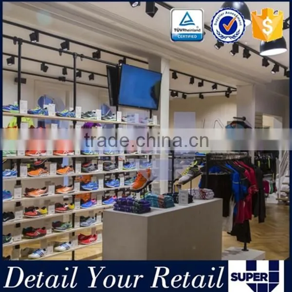 Hot Sale Retail Store Wooden Floor Shoe Display Stand photo-2