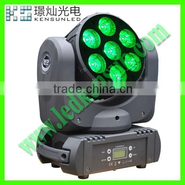 Led Sharpy Beam Moving Head Lighting 7x12W 4in1 RGB Led Moving Head