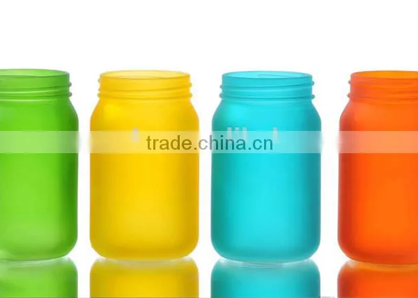 Three Sizes Frosted Colored Glass Vases photo-2