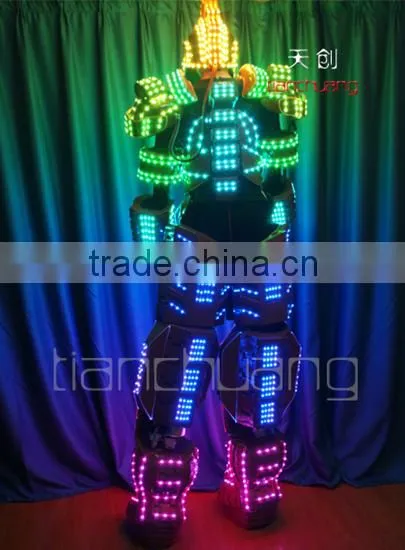 Stilt Walker Performer on Jumping Stilts With LED Costume, LED Stilt Costume photo-2