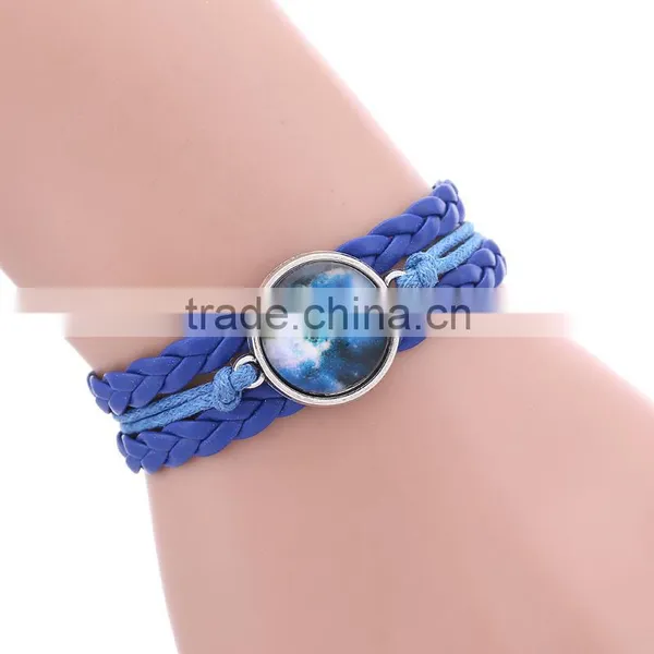 2016 Marilyn Monroe Picture Charm Bronze Color Infinity Cute Charm Leather Glass Cabochon Bracelet photo-4