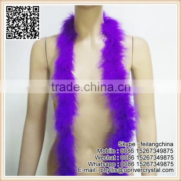 Purple Feather Fluffy Turkey Feather Boa photo-2