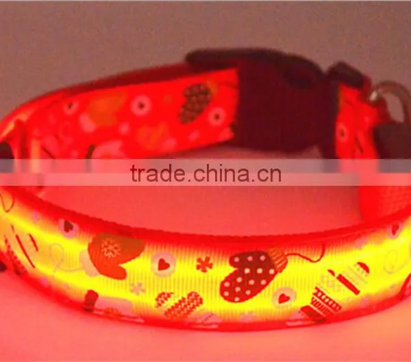 Lovely Christmas Flashing LED Safety Puppy Supplies Collar photo-4