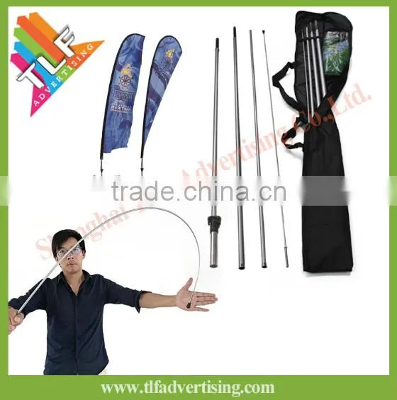 Telescopic Aluminum Flagpole for Beach Flag