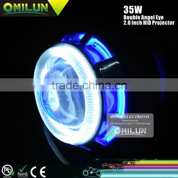 12V 2.0" Inch Hid Projector Lens Lamp With Double Angel Halo Ring photo-5