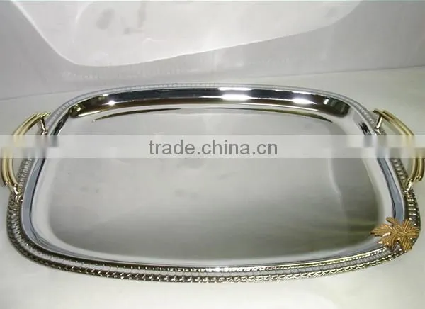 Sterling Silver Holloware Metal Salver Silver Plated Serving Trays for Wedding Tableware Service Tray photo-5