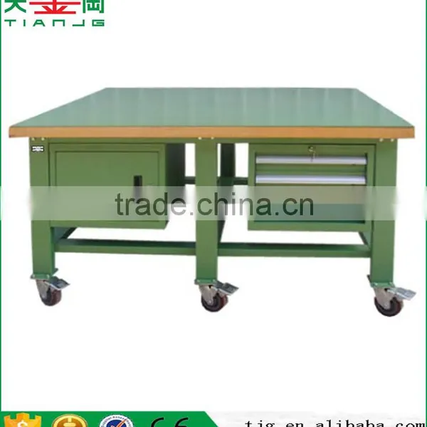 China TJG Heavy Duty Mobile Workshop Vise Benches On Rollers photo-4