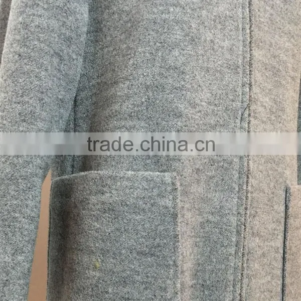 2016 AW Woolen Garment Customized Woman Ladies Fashion Collarless Slim Fit photo-4
