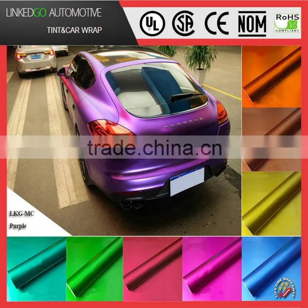 Best Price 1.52*20m Blue Chrome Matt Wrap Car Body Wrap Stretchable photo-2