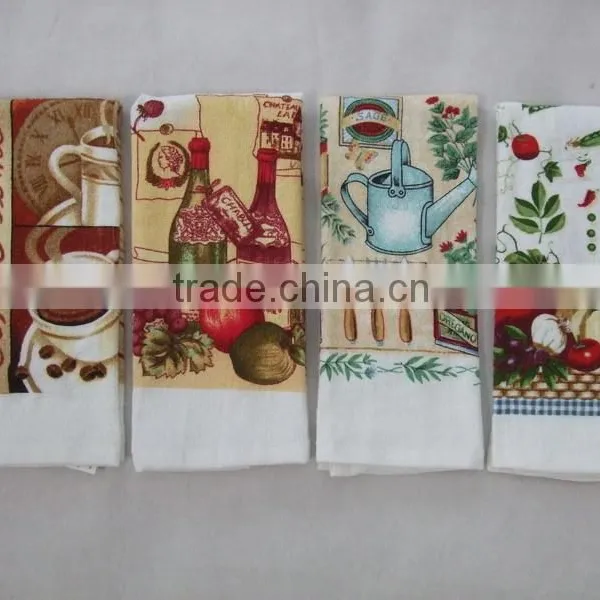 100% Cotton Terry Cloth Printed Kitchen Towels Customized Printed Towel Vegetable Designs Pigment Kitchen Towel photo-3