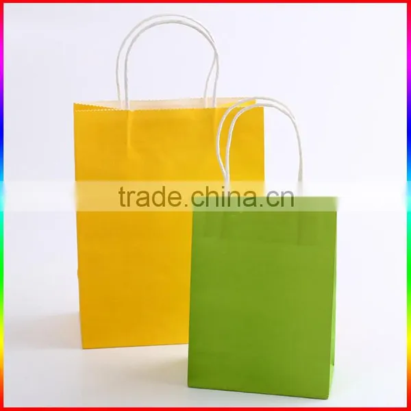 Green Kraft Paper Bag Package With Rope Handle photo-4