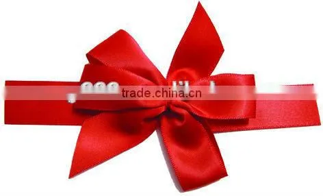 Custom Chocolate Packing Ribbon Bow With Elastic Loop Pre-made Bow for Baking Decoration photo-5