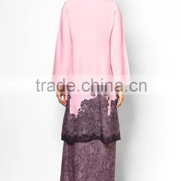 Loose Style Embroidered Matched Scarf Women Muslim Dress photo-4