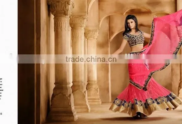 On Net Lehenga Saree Multi Color Georgette photo-2