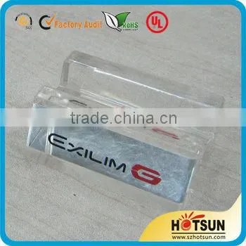 acrylic clear block table sign block ,perspex sign