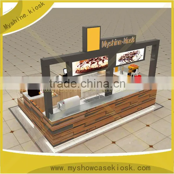 Industrial Popcorn Machine With Plywood Mall Popcorn Kiosk Coffee Kiosk Design for Sale photo-2