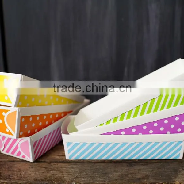 Disposable Paper Loaf Pans Large Striped Rectangular Paper Loaf Baking Pans Baking Containers Cake Cup 7.1" L x 2.5" W x 1.8"H photo-2