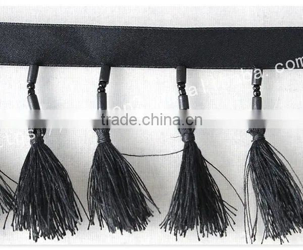 Nice Design 8cm Width Handmade Beaded Fringe Bag Accessories photo-3