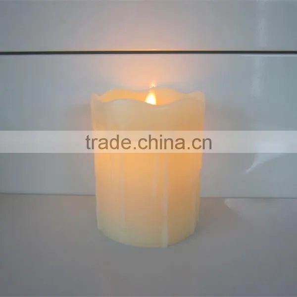 Flameless Led Candles Dripping Dancing Flame Flickering Flameless Real Wax Candles With Timer photo-4