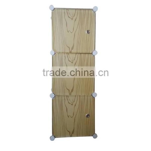 DIY Plastic 3 Cubes Bookcase With Door photo-2
