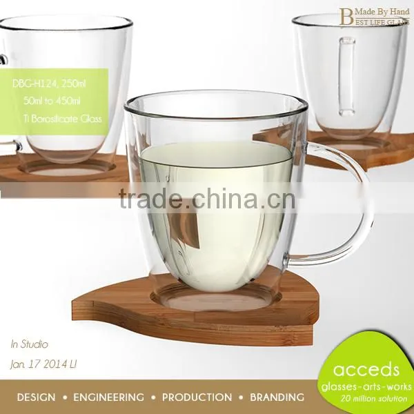 Made by Hand New Product Borosilicate Pyrex Glass Tea Cup photo-5
