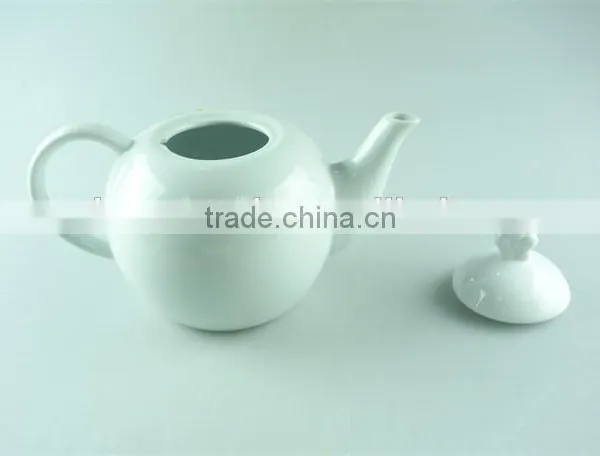 Cheap Ceramic Plain White Tea Pot With Lid photo-2