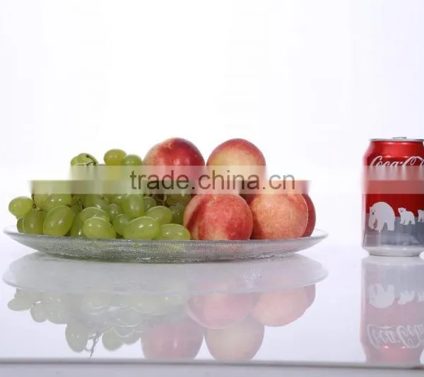 Set 7 Clear Round Flat Glass Decorative Dish Plate photo-4