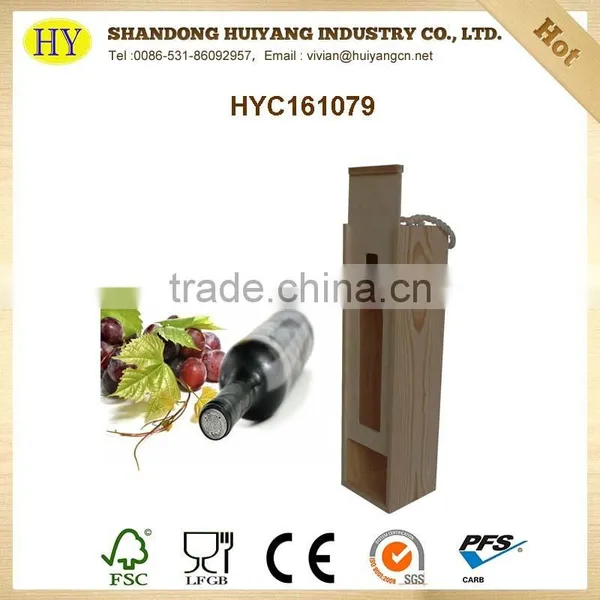 Popular Design Cheap Unfinished FSC Wooden Wine Box photo-2