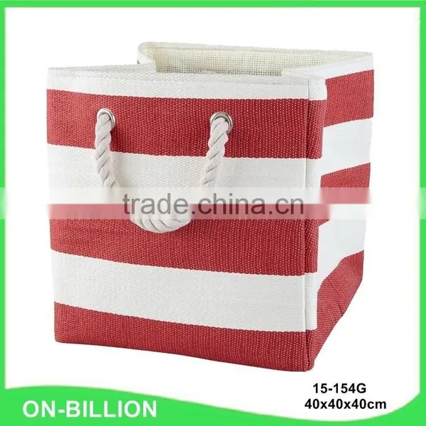 Household Square Foldable Paper Cloth Magazine Storage Basket photo-3